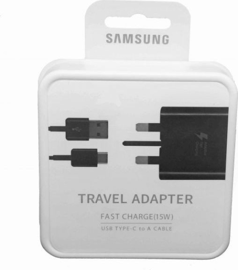 Picture of S8 3PIN TYPE-C CHARGER BLACK BOXPACK(TA20UBE-DG950 BOXPACK)